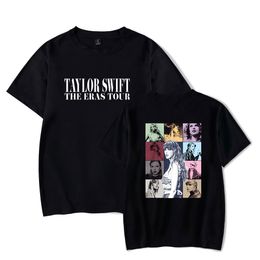 T-shirt femme Taylor The Eras Tour Merch T-shirt col rond à manches courtes T-shirt Harajuku Streetwear 2023 monde femmes hommes vêtements 230512