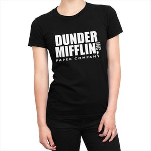 Camiseta de mujer The Dunder Office Mifflin Infinity, camisetas de la serie Memes, camisetas de programas de televisión, ropa de algodón de manga corta para mujer