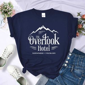 T-shirt féminin The Overlook Hotel The Shining Y2K T-shirt féminin Cool Tops Breathable Casual Summer Sport T Vintage Loose Short Y240509
