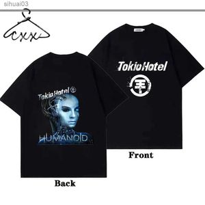 T-shirt féminin Tokio Hotel Plus Size Femmes bon marché T-shirt pour femmes Y2k Harajuku T-shirts femelles japonais Y2K Streetwear Vêtements Femme Teesl2403