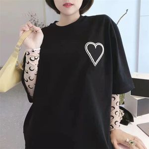 Dames t-shirt top t-shirt dames designer kleding borduurwerk ben t-shirt ademende pullover zomer pure katoenen korte mouwen casual heren vrouwen straatkleding