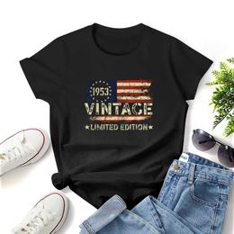 Dames T-shirt Vintage 1963 Limited Edition Gifts 60th Birthday T Shirt Graphic Shirt Casual Short Sled Fe T-shirt Maat S-4XL D240507