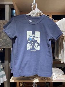 Camiseta para mujer Camisetas con estampado de guitarra clásica vintage Moda de verano para mujer Top corto de algodón de manga corta Mujer Casual Y2k Streetwear Tops delgados 230324