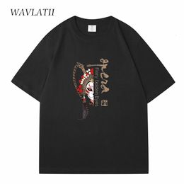 Dames T-shirt WAVLATII Unisex Merk Opera Gedrukt Zwart T-shirt Cool 100 Katoen Streetwear Korte Mouw Tee Tops voor Zomer WT2315 230607