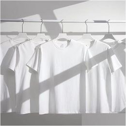 Dames T-shirt Witte T-shirts Pure dames T-shirt T-shirt Katoen Korte mouwen T-shirt Droplevering Kleding Dameskleding Dames T Otwyq