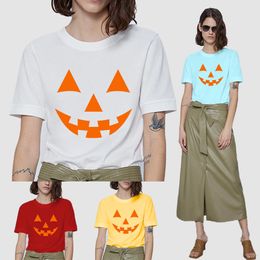 Femmes citrouille imprimé t-shirts Halloween fête t-shirt gothique graphique Harajuku haut punk Camisetas Mujer