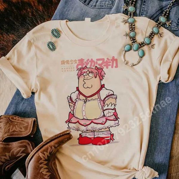 T-shirt Femme Femmes T-shirt Sweet Puella Magi Madoka Magica Top Girls Streetwear Anime Summer Tshirt Fille Y2k O-Cou Harajuku Kawaii Vêtements