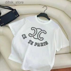 Dames T-shirt Damesontwerpster Fashion Young Heren Mercerized Cotton Summer Gepersonaliseerde slanke slanke multifunctionele comfortabele comfortabele short slve T-shirt Y240420