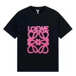 T-shirt pour femmes T-shirt de luxe de luxe de luxe de haute qualité Loewe Printemps / été à manches courtes à manches courtes et femmes T-shirt pour femmes Summer Style