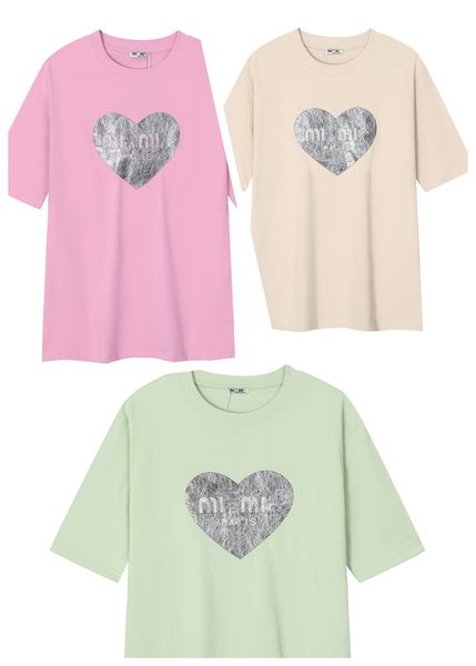 Camiseta de mujer Y2K camisas estampado de letras diamante caliente tendencia unisex algodón puro Tshiirt