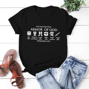 T-shirt pour femmes Y2K Tshirts Armure de Dieu Vêtements Men Vêtements O-COLI