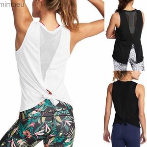 T-shirt pour femme Vêtements de yoga Hauts de course à manches courtes Vêtements à séchage rapide T-shirts courts de sport Creux Vêtements de fitness Blouses pour femmesC24319