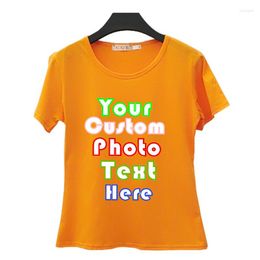 Dames T-shirts 2023 Warmteoverdracht Afbeelding Klasgenoot Assemblage Dames Candy Solid Color Top korte mouwen T-shirt