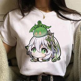 T-shirts pour femmes 2024 Genshin Impact imprimé shirt femme kawaii nahida anime graphique t-shirt harajuku streetwear summer occasionnel y2k vêtements