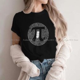 Dames T-shirts 3 14 Pi Nummer Symbool Harajuku Polyester T-shirt Wiskundige Stijl Streetwear Vrijetijdsshirt Vrouwen