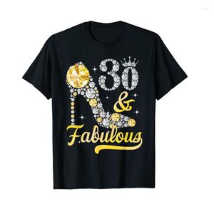 Camisetas de mujer 30 Fabulous 30-Years-Old 30th Birthday High Heel Women T-Shirt Ropa de moda para mujer Graphic Tee Tops