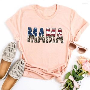 Camisetas de mujer 4 de julio Hombres American Mama Shirt Freedom Camiseta Cuarto hombre Camisetas Patriótico Día de la independencia Tops M