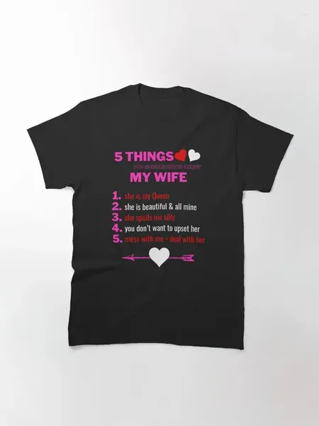 T-shirt à manches courtes pour femmes, 5 choses que vous devez savoir sur ma femme, à la mode, pour le sport et les loisirs, 2024