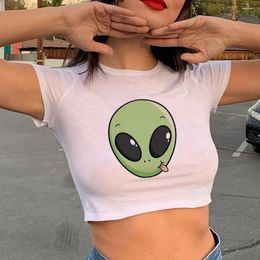 T-shirts de femmes T-shirts extraterrestres Femmes harajuku drôle y2k top streetwear vêtements