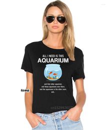 Camisetas de mujer Todo lo que necesito es este acuario y esa otra camiseta de manga corta para hombre de verano 2023