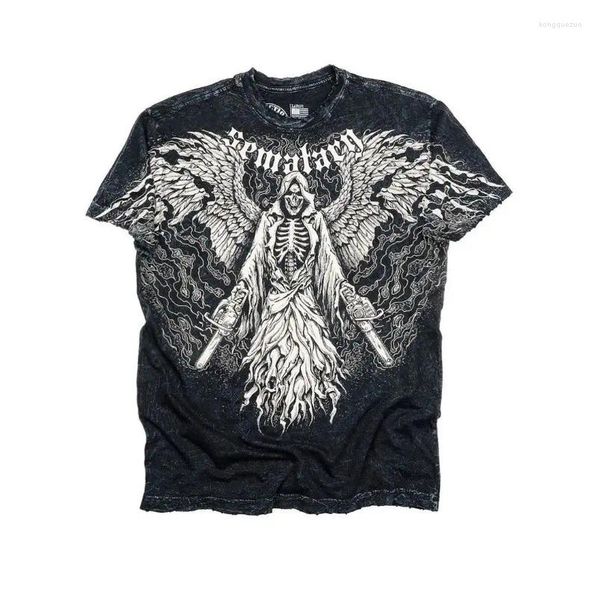 T-shirts pour femmes American Street Gothic Punk Style T-shirt surdimensionné surdimension
