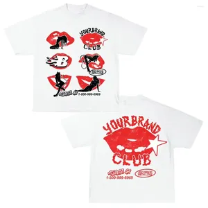 Camisetas para mujer, Camiseta estampada Crazyy Vintage de verano americano, camisetas de algodón con gráfico Harajuku gótico Y2k, ropa Grunge para mujer