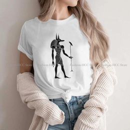 T-shirts pour femmes Tshirt polyester de la culture de l'Égypte ancienne pour femmes Anubis Humour Tee Shirt de haute qualité
