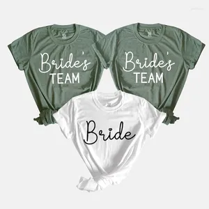 Dames T Shirts Bachelorette Party Bride's Team T-Shirt Bride Squad Tribe T-shirt Bruidsmeisje voorstel geschenken bruiloft y2k