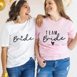 T-shirts féminins Bachelorette Party T-shirts T-shirts Team Bride Shirt Matching Tenues T-T-Bridal Vêtements drôles