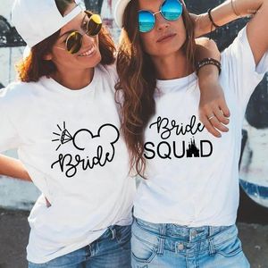 T-shirts pour femmes Mariée Bachelorette Party T-shirts Squad Summer Tee Ladies Evjf Tshirt Demoiselle d'honneur Chemise Hen Do Femmes T-shirt Tops de mariage