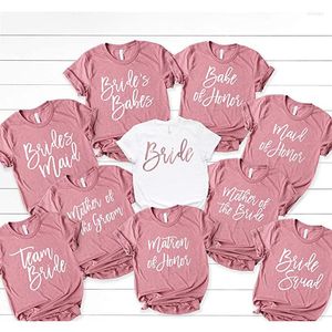 Camisetas para mujer Novia Despedida de soltera Camiseta nupcial Camisetas de boda Tops Propuesta Cartas de regalo Refranes impresos Cita Ropa estética