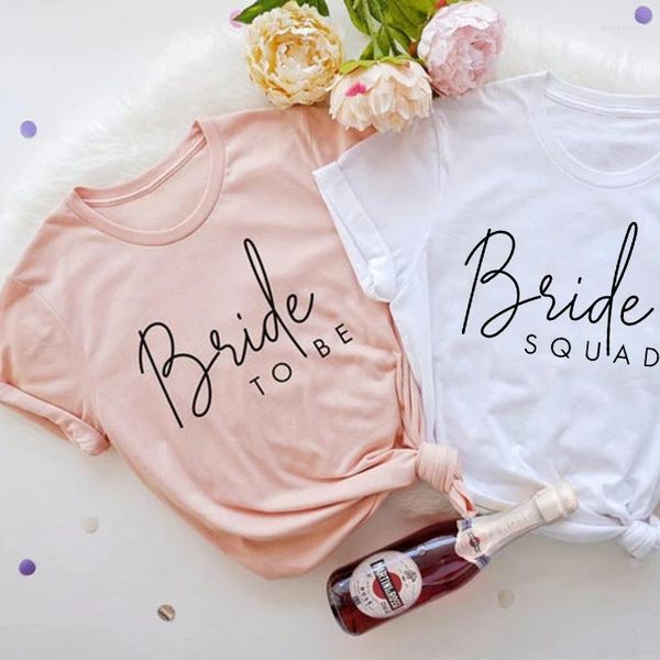 T-shirts pour femmes Bride To Be Squad T-shirt Cute Women Team Bachelorette Party Gift Tshirt