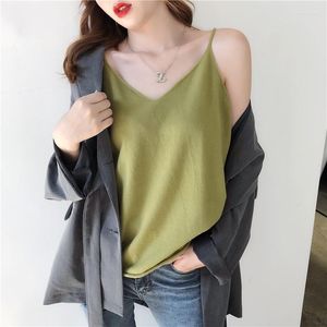 Dames T-shirts Camisole Cashmere Outer Wear Losse Small Tops dames mouwloze t-shirt bodemvest Zomer vrouwen