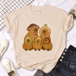 T-shirts pour femmes Capibara Capybara T-shirts femmes graphique fille années 2000 vêtements drôles