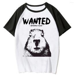 Vrouwen T Shirts Capybara Tee Vrouwen Grappige Manga Designer Meisje 2000 Streetwear Kleding