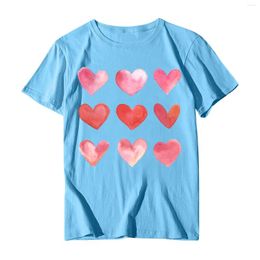 T-shirts pour femmes T-shirts de la Saint-Valentin décontractés