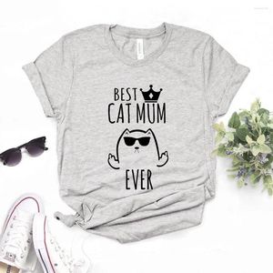 T-shirts Femmes Chat Maman Imprimer Femmes T-shirts Coton Casual Chemise Drôle Pour Lady Yong Girl Top Tee Hipster FS-592