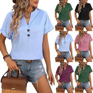Dames T-shirts Chique lichtblauw overhemd: comfortabel en stijlvol - perfect voor casual formele gelegenheden met een trendy bruine hoedjeans