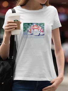 Dames T-shirts Kerstmis Kerstman Jaar Vintage Vrouwen Shirt Print Tops Tee Dame T-shirts Top T-shirt Vrouwelijke grafische T-shirt
