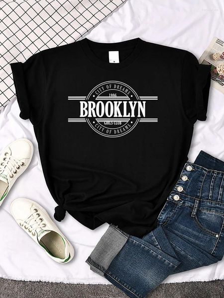 T-shirts pour femmes City Of Dreams 1996 Brooklyn Girls Club Tee Top Fashion Hipster Tshirt Esthétique Street Looset-Shirt Tendance Confortable