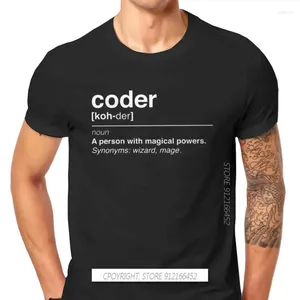 T-shirts pour femmes Définition de coder Men Tshirt Développeur de logiciel IT Programmer Geek Crew Neck Casual Tops Coton Shirt Birthday