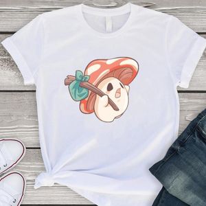 T-shirts pour femmes mignon champignon graphique chemise femmes 90 s Harajuku haut décontracté femme t-shirt été dessin animé dames t-shirts Grunge esthétique