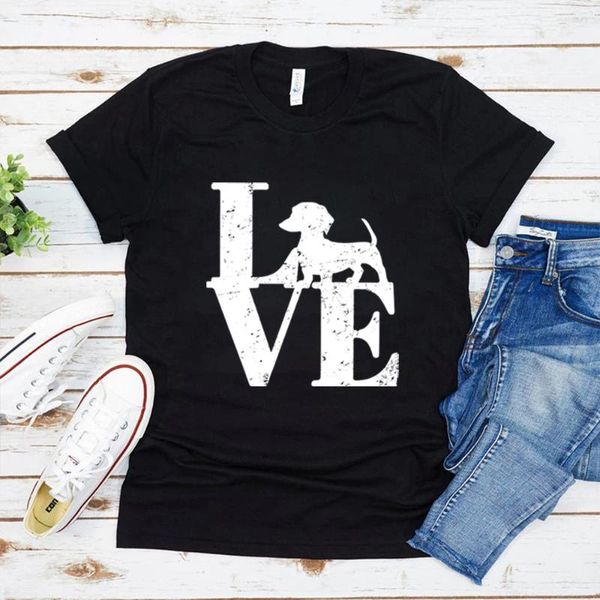 Camisetas para mujer, camisa Dachshund, perro, mamá, propietario, regalo, camiseta gráfica de amor para