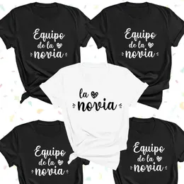 T-shirts féminins de la novia latina chemise femme espagnol boda espanol t-shirt telle épouse evjf bachelorette fête des vêtements