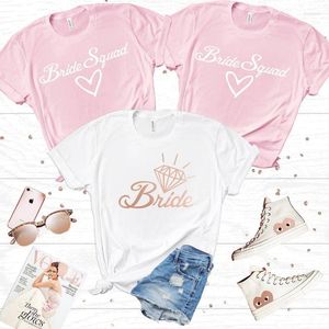 T-shirts pour femmes Diamond Bride And Squad | Demoiselle d'honneur Bachelorette Party Shirt Tops Hen Do Vêtements Femme Vêtements Femme T-shirts