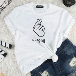 Dames t shirts est dames shirt grafisch liefde hand grappige zomer tops plus size tee femme hipster kleren streetwear t -shirt dames voor