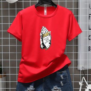 T-shirts pour femmes Fashion Couple Casual Summer Harajuku Tops Tendance Hommes Femmes T-shirts à manches courtes Unisex College Prayer Cartoon Print T-Shirt