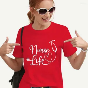 T-shirts pour femmes graphiques de mode pour la vie des femmes y2k tops 90s ulzzang harajuku cou de manche courte