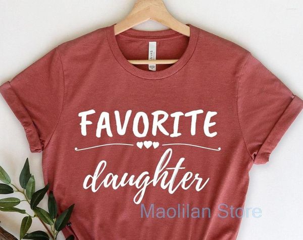 T-shirts pour femmes chemise de fille préférée drôle adolescent mignon adulte réunion de famille enfant