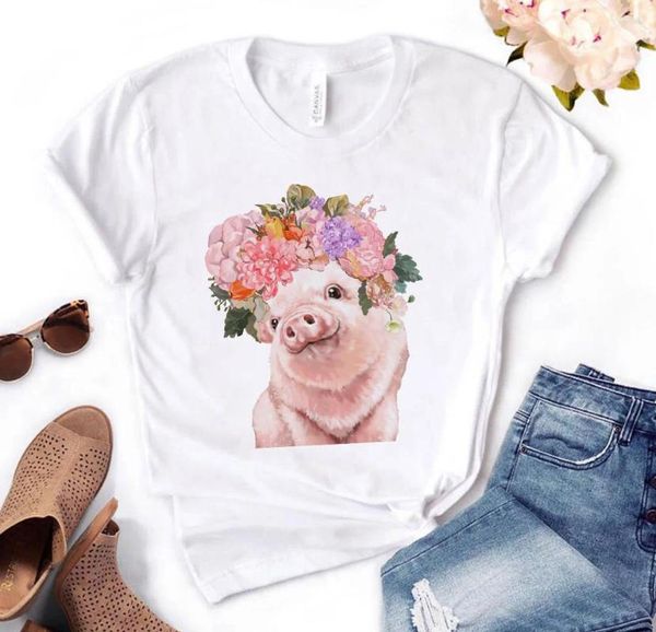 T-shirts femme T-shirt femme léopard Bandana cochon Bowknot tournesol imprimé Floral décontracté drôle années 90 Harajuku fille